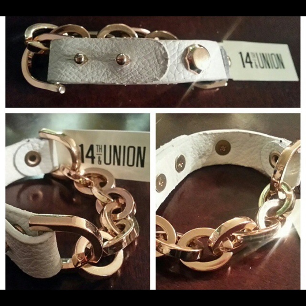 14th & Union Chunky gold link bracelet